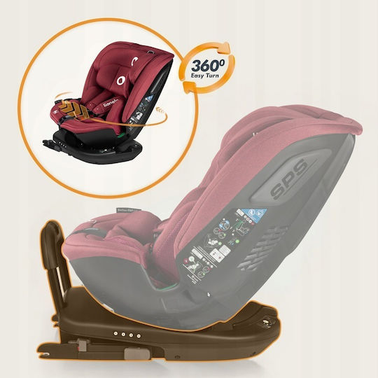 Lionelo Bastian RWF Baby Car Seat i-Size with Isofix Red Burgudy 0-36 kg