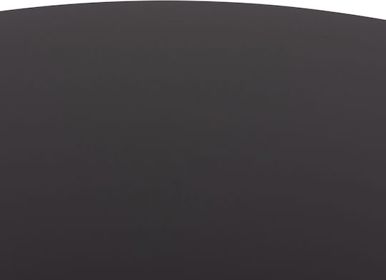Brolin Round Table Dining Room Wooden Black Velvet-Black Metal 50x50x73cm