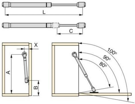 Αμορτισερ Κομπασο Κατω Πορτα Emuca 6kg 223-1005525#06 6kg