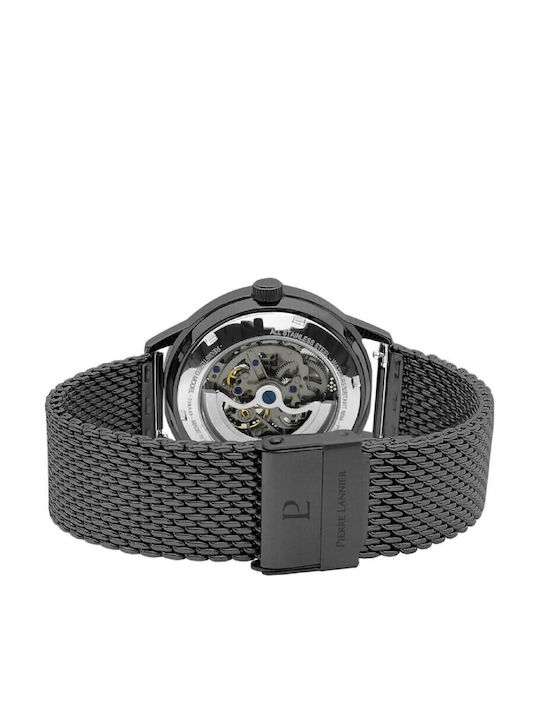 Pierre Lannier Herrenuhr Automatisch mit Schwarz Metallarmband