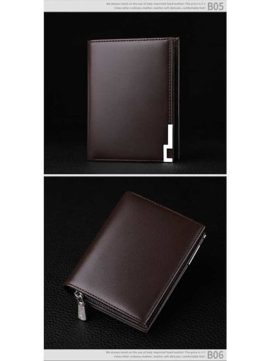 Leather Men's Wallet with RFID Brown