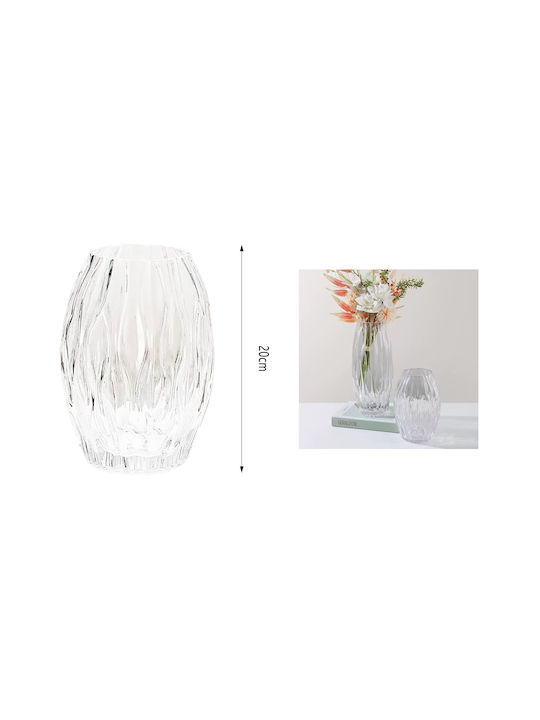 Cosmofan Διακοσμητικο Βαζο Γυαλινο 20cm