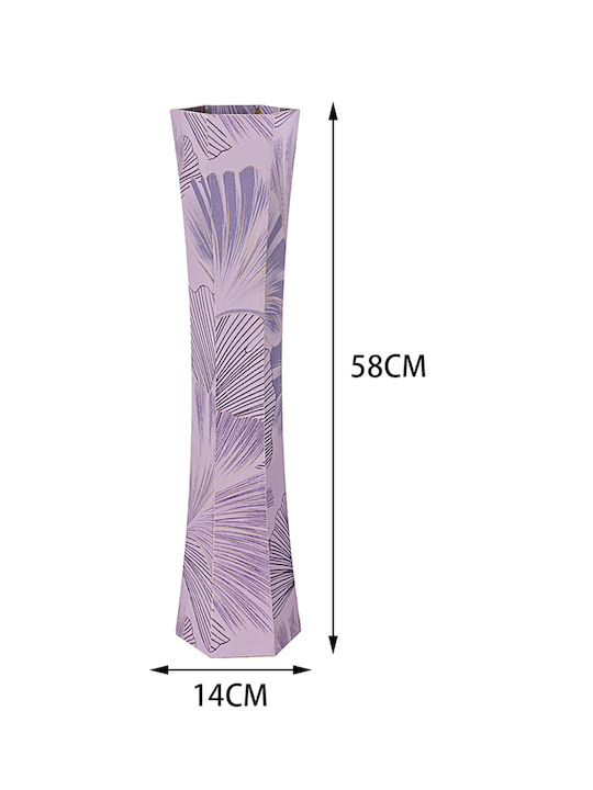 Cosmofan Hölzernes Vase mit Blättern 14*58cm