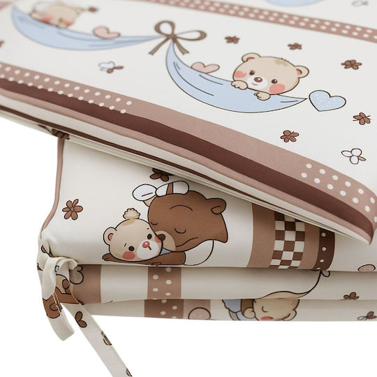 Beboulino Bear In Hammock Crib Bumpers Classic Inside Beige 70x140cm