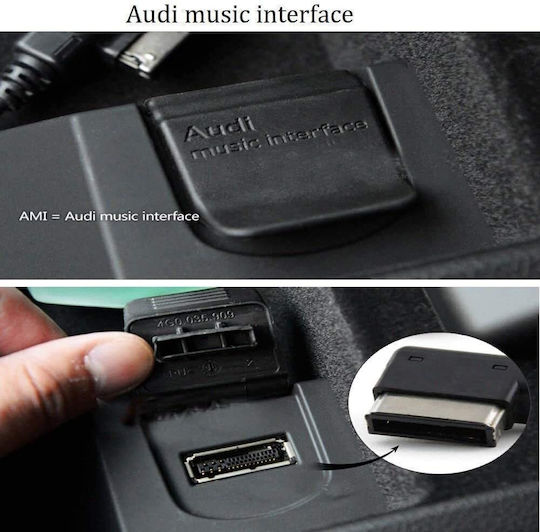 Ami Mdi Mmi Aux Jack 3.5mm Usb Cablu Adaptor Audi A3 A4 A5 A6 A8 Q5 Q7 R8 Tt Volkswagen Seat Skoda Lungime 2m
