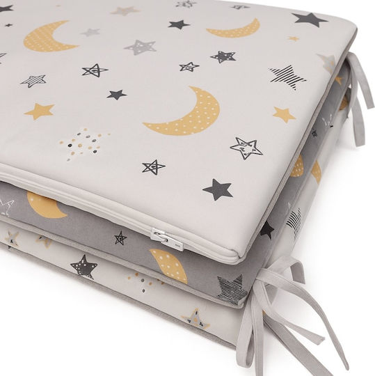 Beboulino Moon Stars Πάντα Κλασική Εσωτερική Grey White 70x140cm