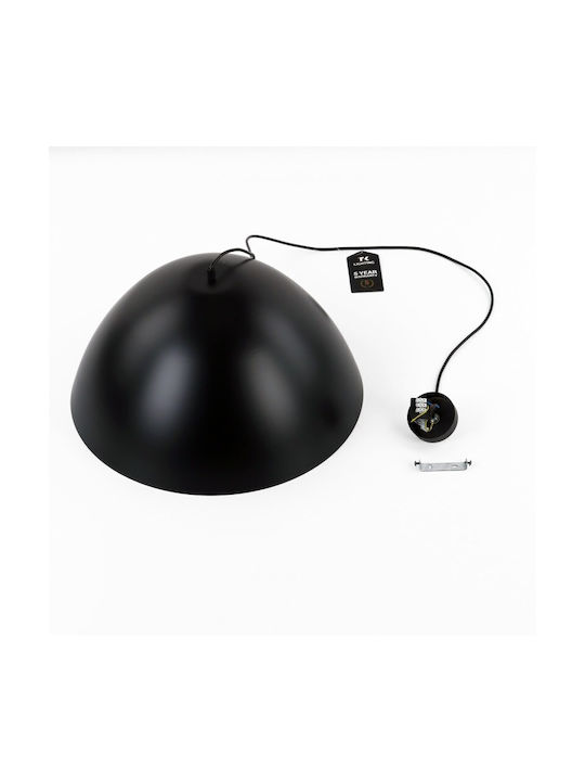 TK Lighting Faro Κρεμαστό Φωτιστικό Μαύρο Καμπάνα με Ντουί E27 50εκ.