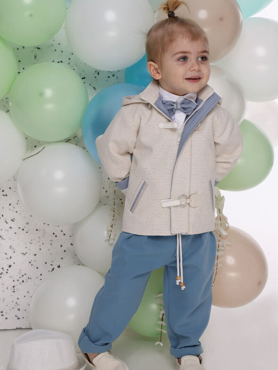 Mi Chiamo Boys Baptism Suit Blue