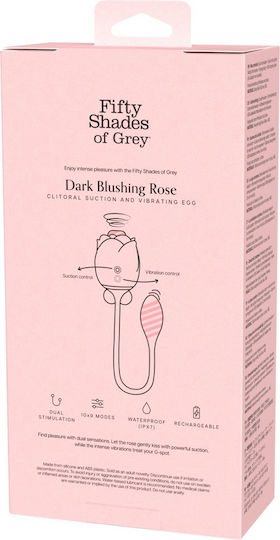 Fifty Shades of Grey Dark Blushing Rose Clitoral Vibrator with Remote Control Black