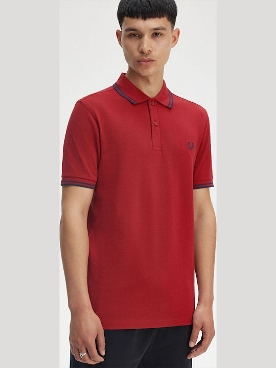 Polo Herrenbluse Kurzarm Rote