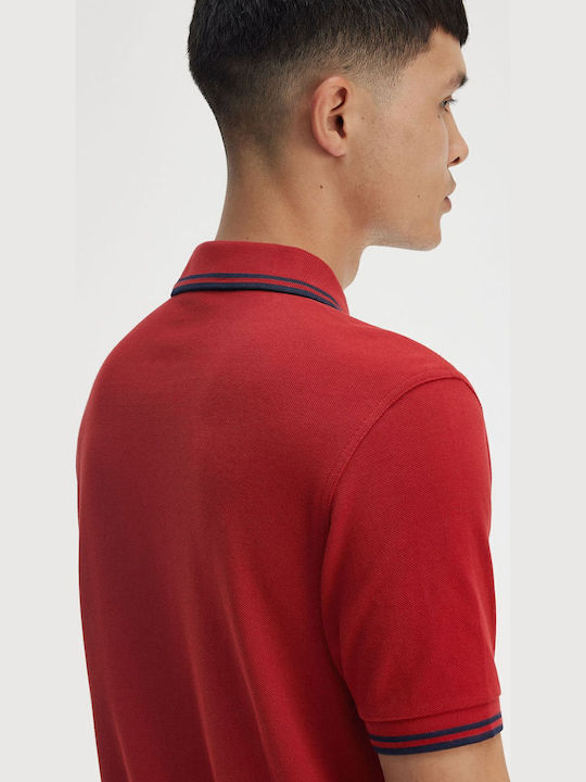Polo Herrenbluse Kurzarm Rote