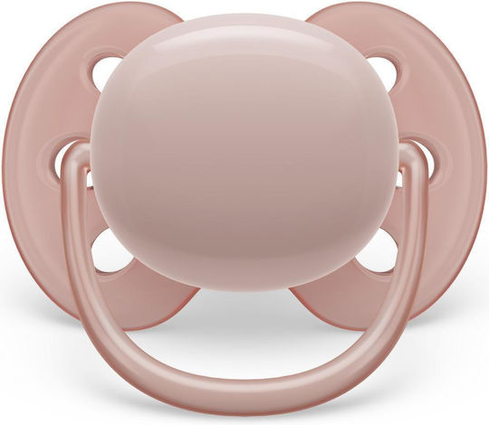 Philips Ultra Soft Πιπίλες Σιλικόνης με Θήκη Ultra Soft - Ροζ / Μωβ για 0-6 μηνών 2τμχ