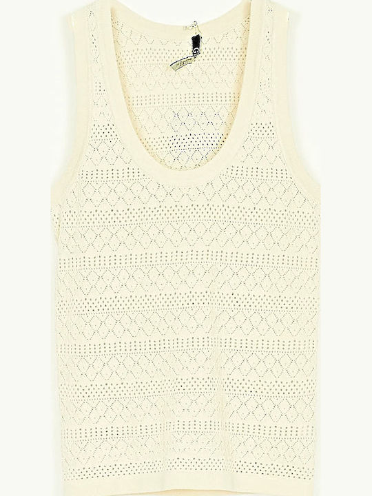Women's Blouse Sleeveless Beige