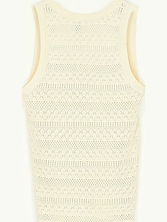 Women's Blouse Sleeveless Beige