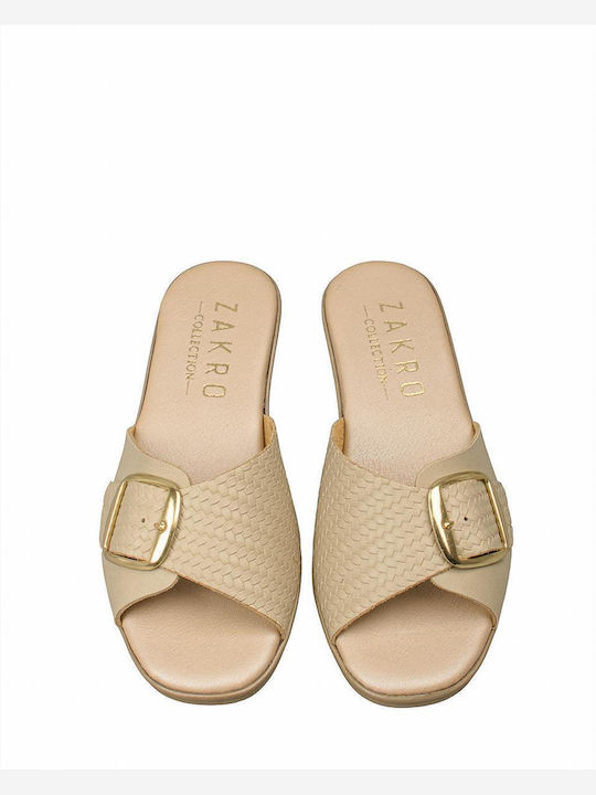 Damenplattformen Beige