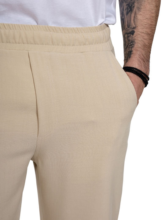 Hose in Lockere Passform Beige