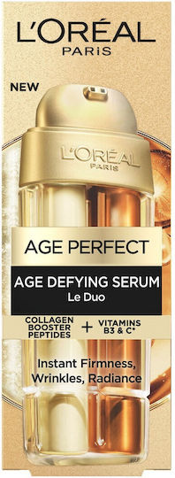 L'Oreal Paris Le Duo Anti-Aging Serum Gesicht mit Vitamin C & Niacinamid für Strahlkraft & Straffung 30ml