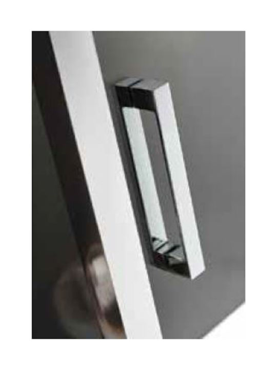Shower Door 110xH185cm 6mm Glass Clean Glass 1 Fixed & 1 Sliding Panel Axis Slider 1+1 Slx110c-100