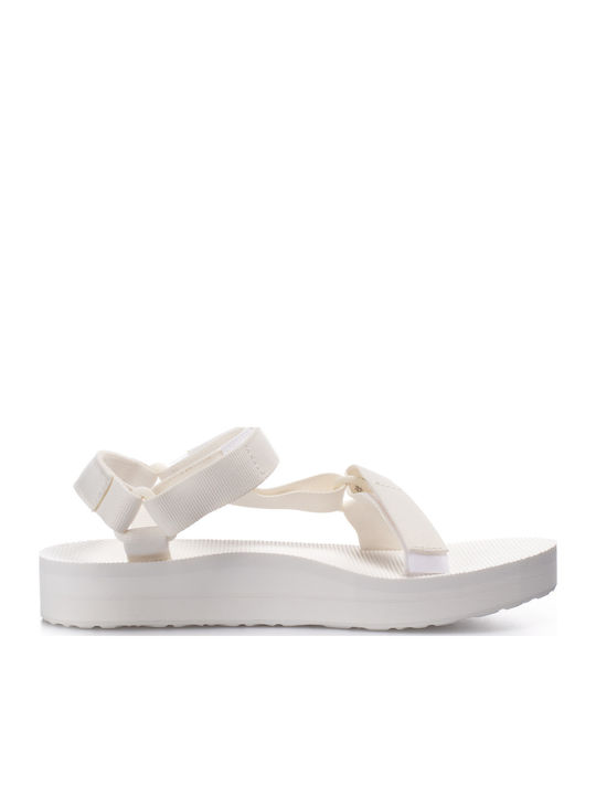 Γυναικεία Σανδάλια Sporty Flatforms Λευκά