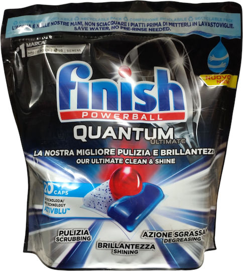 Finish Quantum Ultimate 20 Κάψουλες Πλυντηρίου Πιάτων