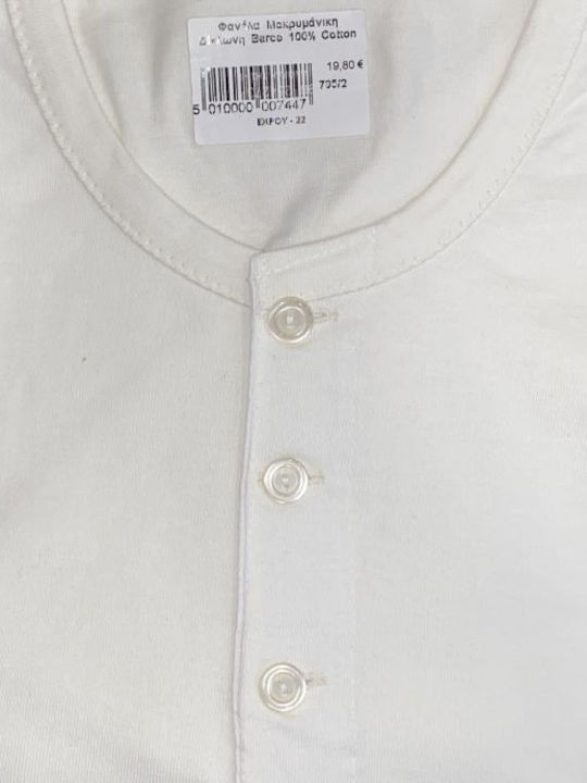 Men's Undershirt Long-sleeved in Beige Color
