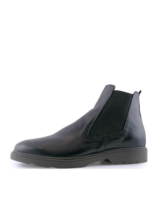 Leder Schwarz Chelsea Stiefeletten