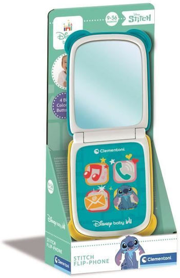 Clementoni Flip Phone Stitch Baby Activity Toy with Lights and Sounds for 9+ Months