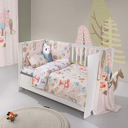 Saint Clair Baby Crib Bedding Set 3pcs Pudra
