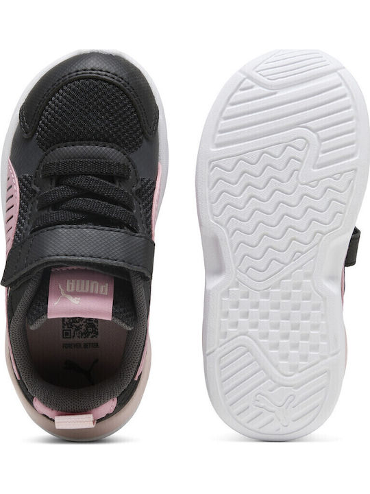 X-ray 3 Lt Ac Kids Sports Shoes Running with Hoop & Loop Closure Black