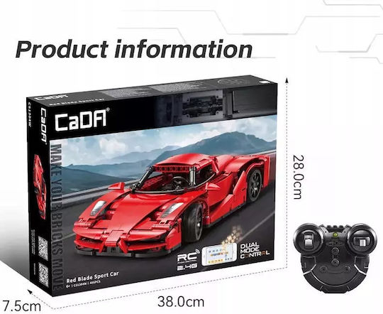 CaDA Bricks Ferngesteuertes Auto Rot