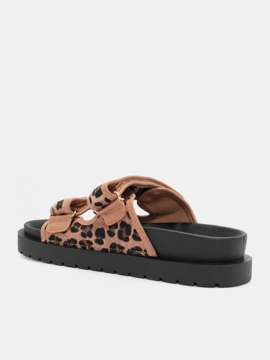 Women's Flat Sandals Flatforms Animal Print