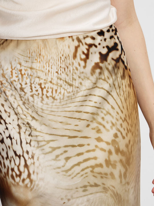 Ψηλόμεση Maxi Φούστα Animal Print