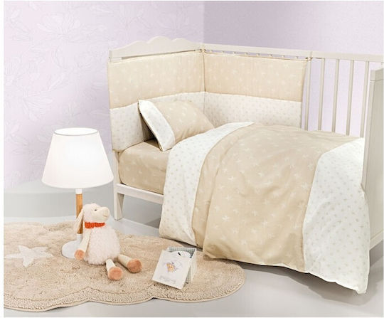 Guy Laroche Baby Crib Bedding Set Heaven 3pcs Beige