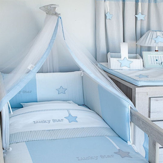 Baby Oliver Baby Bettwäsche-Set Für Krippe Blau 3 Stück