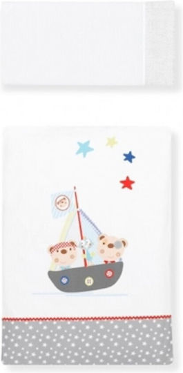Interbaby Set Für Krippe Pirate Gray 7Stück