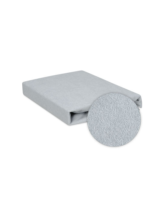 Matex Бебешки Чаршаф За Количка Памук Сив 70x140бр