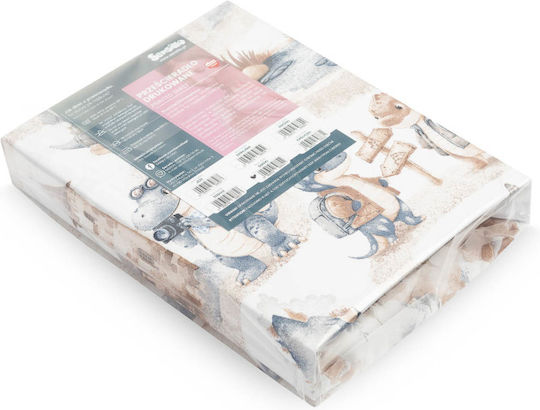 Sensillo Baby Sheet Crib Cotton 60x120cm