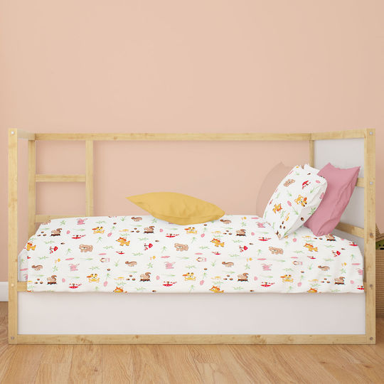 Dimcol Bebe Baby Sheets Set Crib Cotton Multicolored 120x160cm 3pcs