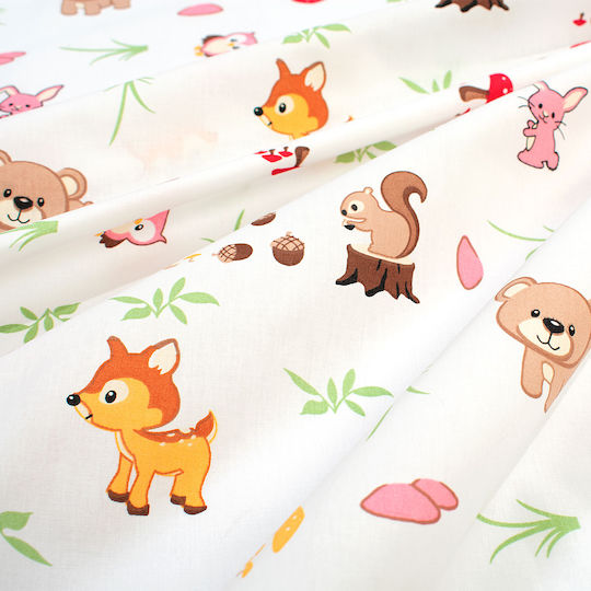 Dimcol Bebe Baby Sheets Set Crib Cotton Multicolored 120x160cm 3pcs