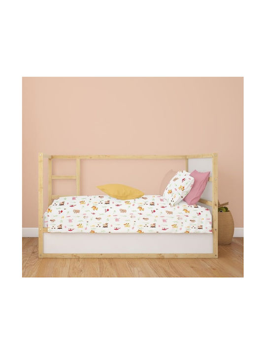 Dimcol Bebe Baby Sheets Set Crib Cotton Multicolored 120x160cm 3pcs