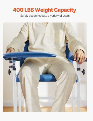 Vevor Phlebotomy Chair Blood Draw Chair Adjustable Armrests Flip Arm