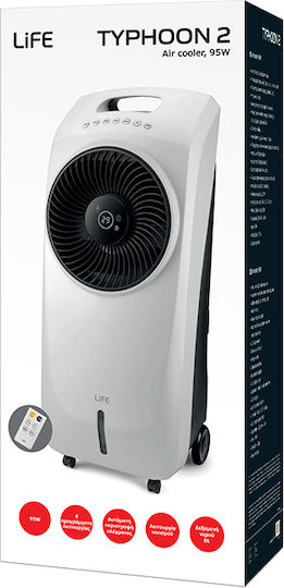 Life Typhoon 2 Air Cooler 95W με Τηλεχειριστήριο Μπεζ