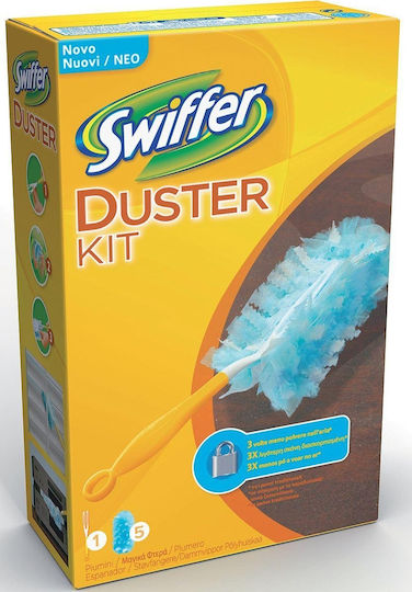 Swiffer Dusting Feather Duster with Handle and Spare Parts 5 Pieces