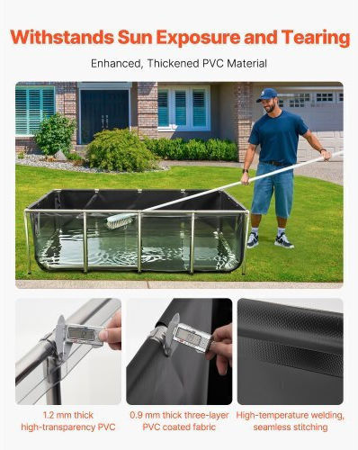 Vevor Accesorii pentru piscină din oțel inoxidabil Transparent