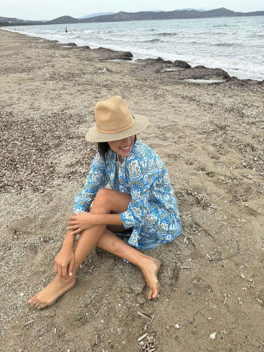 Achilleas Accessories Damen Kaftan Strand Blau