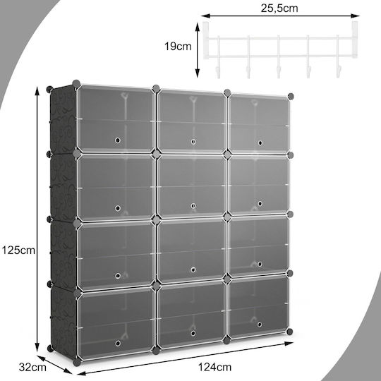 Plastik Schuhschrank 94x37x145cm