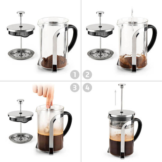 Luigi Ferrero Manual Filter Coffee Maker Stainless Steel Silver 800ml
