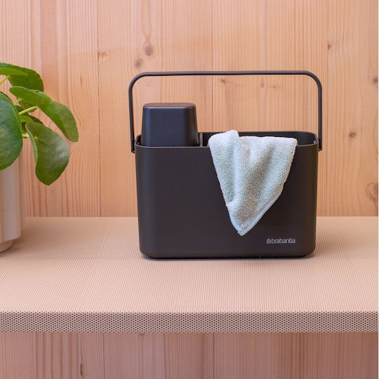 Brabantia 1009457 Cleaning Accessories Box Sink Handle Sinkside Dark Grey