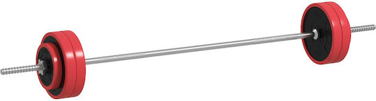 Sportnow Ίσια Μπάρα Φ25mm 7kg Μήκους 170cm με Βιδωτά Κολάρα