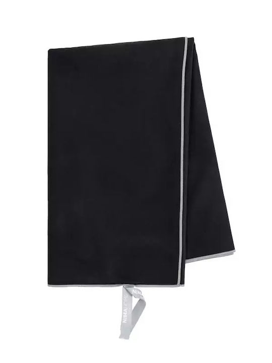 Nima Riva Microfiber Black Gym Towel 50x90cm